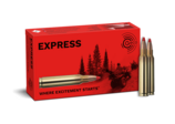 Frontview of ammunition and packaging of GECO .223 Rem. EXPRESS 3,6g