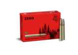 Frontview of ammunition and packaging of GECO 9,3x74 R ZERO 11,9g