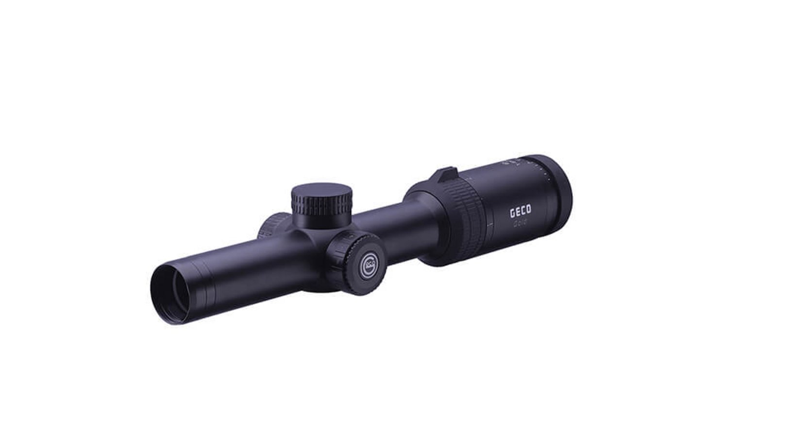 Isometric view image of the GECO Riflescope Gold 1-6x24i