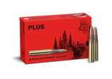 Frontview of ammunition and packaging of GECO 8x57 JS PLUS 12,7g