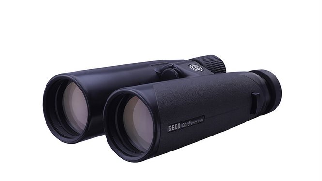 Image of the GECO Binocular Gold 10x50 Black in lying position