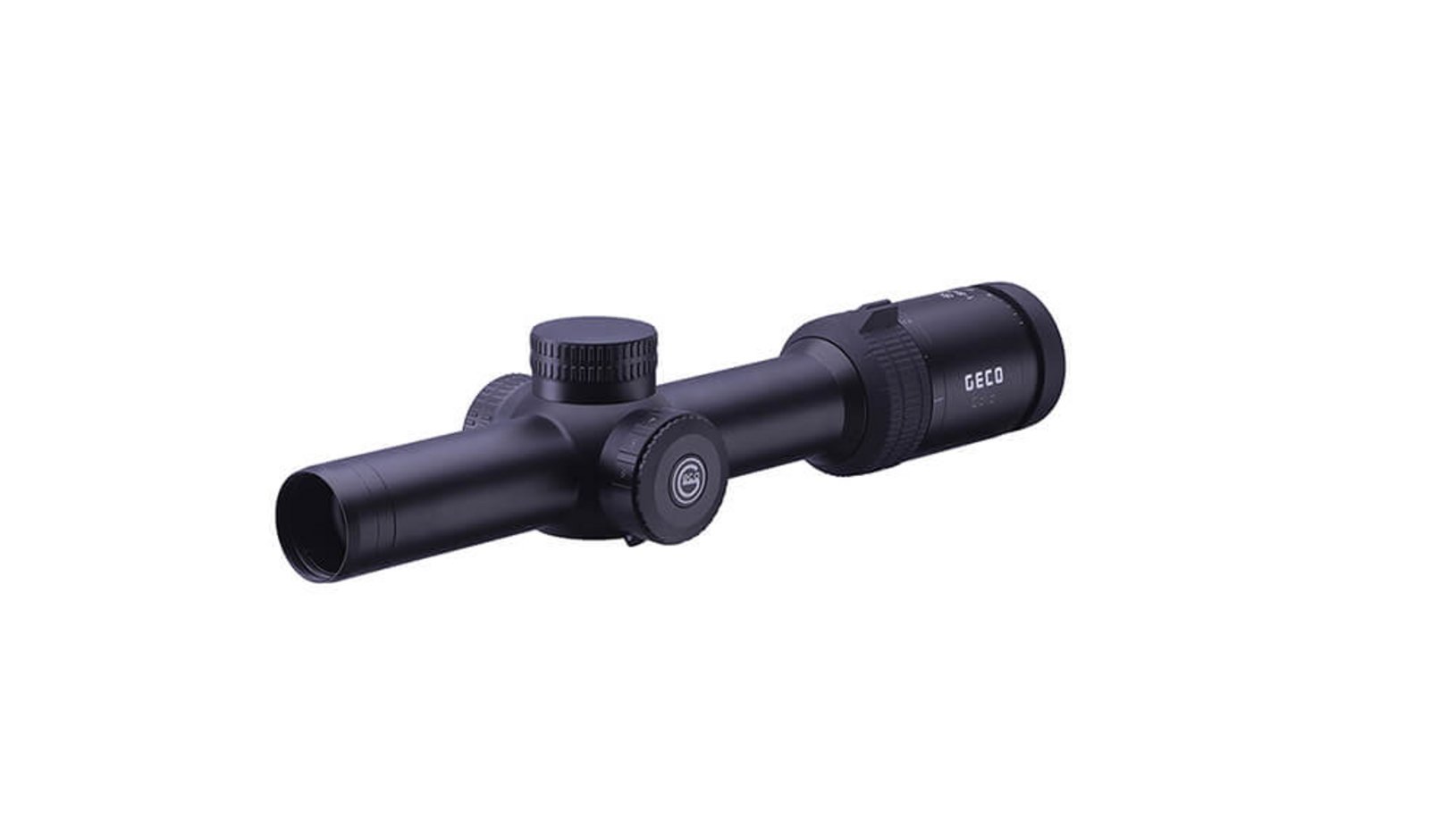 Isometric view image of the GECO Riflescope Gold 1-8x24i