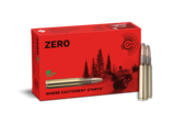 Frontview of ammunition and packaging of GECO 7x57 ZERO 8,2g