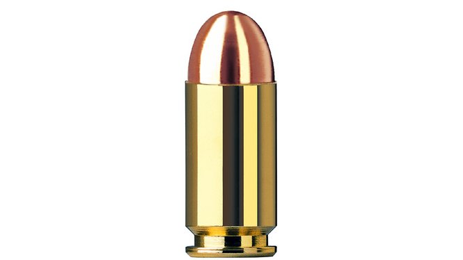 Single bullet view of GECO .45 AUTO Full Metal Jacket 14,9g