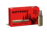 Frontview of ammunition and packaging of GECO .243 Win. SOFTPOINT 6,8g