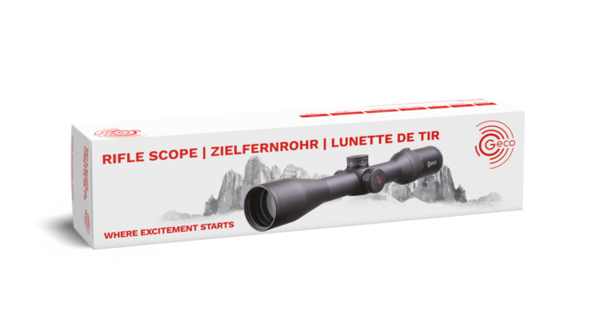 GECO Riflescope packaging visual