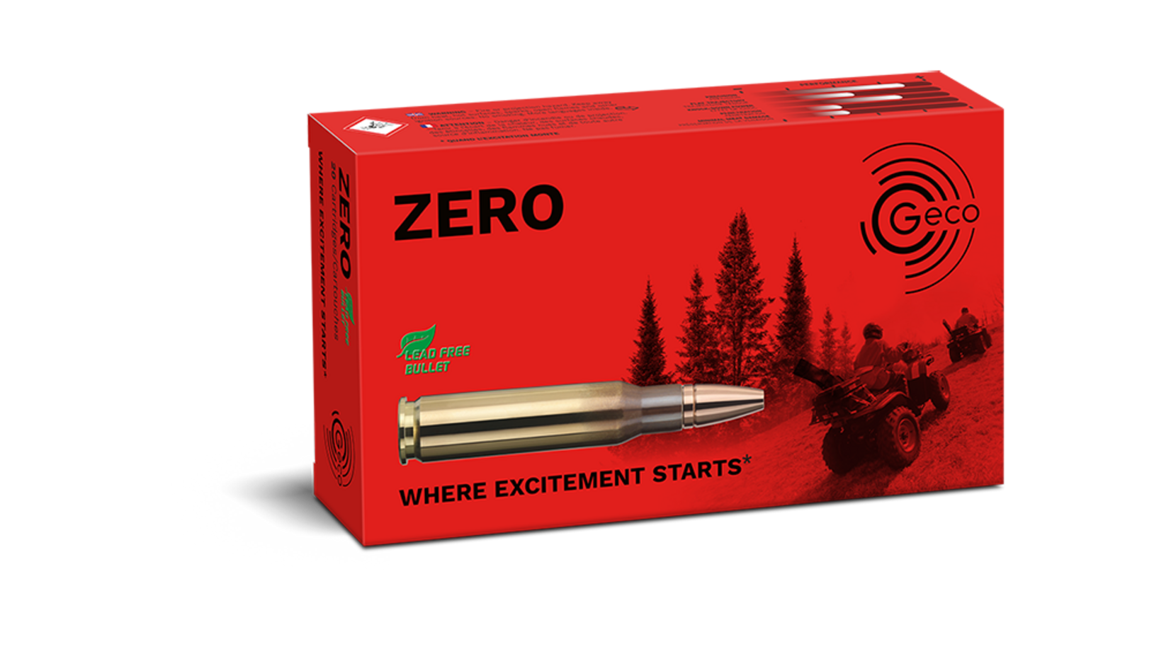 Image of the GECO ZERO ammunition packaging 