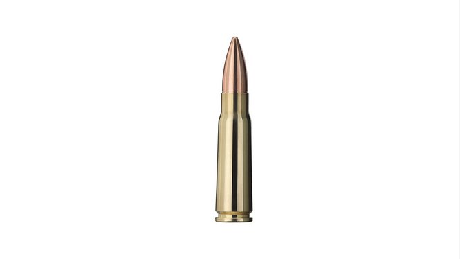 Single bullet view of GECO 7,62x39 TARGET FMJ 8,0g