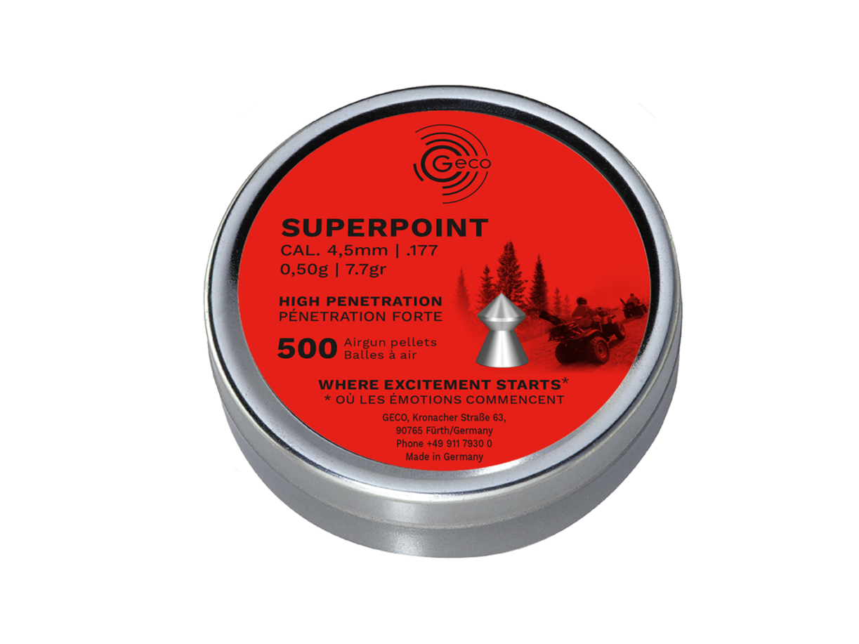 Image of the GECO SUPERPOINT ammunition packaging