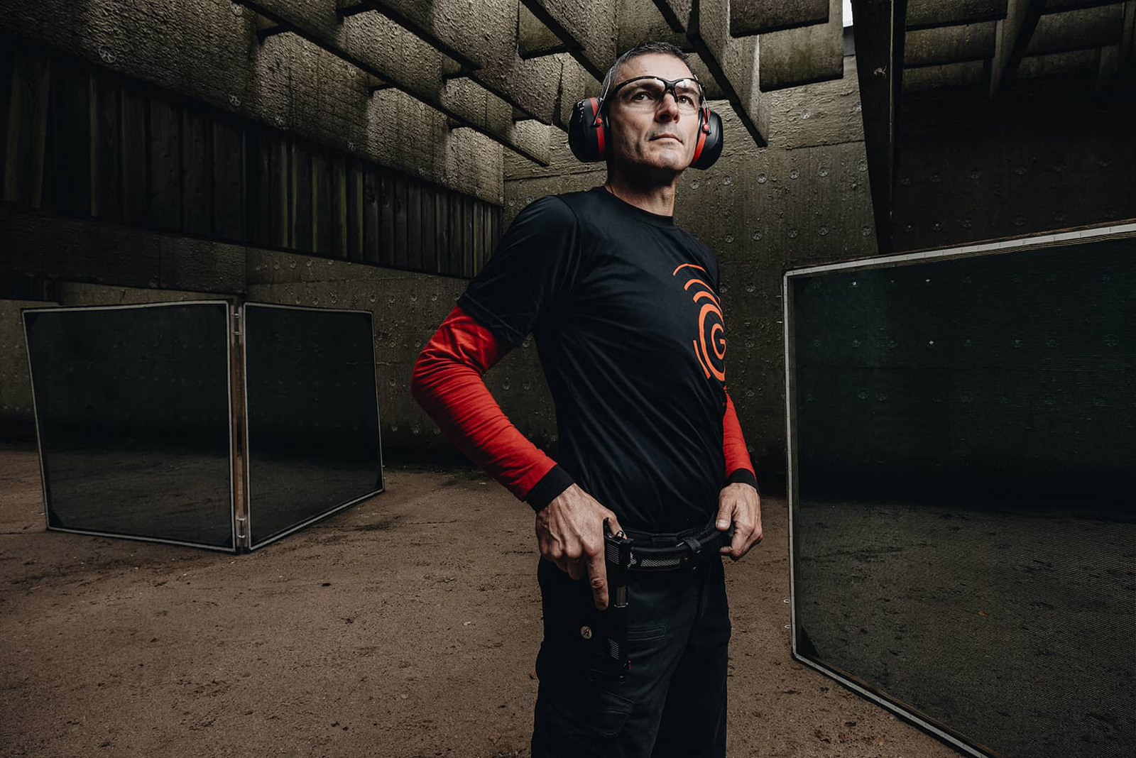 GECO shooter György Batki on the shooting range