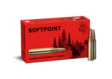 Frontview of ammunition and packaging of GECO .223 Rem. SOFTPOINT 3,4g