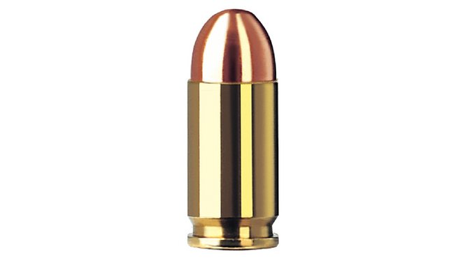 Single bullet view of GECO  9 mm Browning short Full Metal Jacket 6,15g
