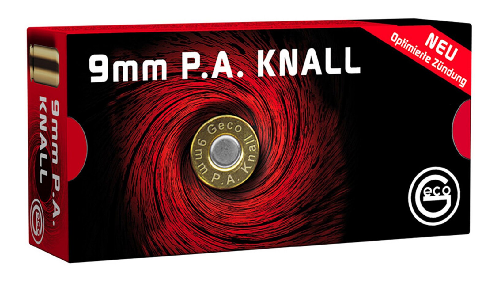 Frontview of packaging of GECO 9mm PA Blank