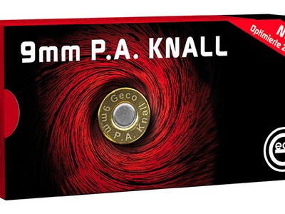 Frontview of packaging of GECO 9mm PA Blank