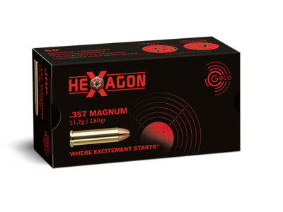 Packaging of GECO .357 Magnum Hexagon 11,7g