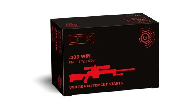 Image of the GECO DTX ammunition packaging 