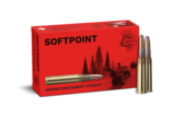 Frontview of ammunition and packaging of GECO 7x57 R SOFTPOINT 10,7g