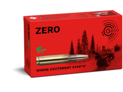 GECO ZERO packaging visual Image of the GECO ZERO ammunition packaging