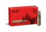 Frontview of ammunition and packaging of GECO 9,3x62 PLUS 16,5g
