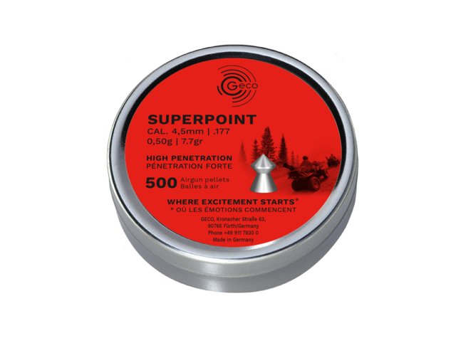 Image of the GECO SUPERPOINT ammunition packaging