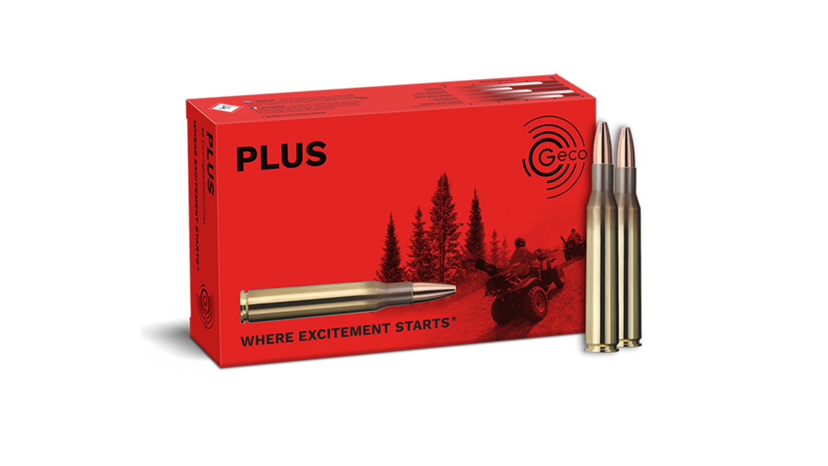 Frontview of ammunition and packaging of GECO .270 Win. PLUS 9,7g