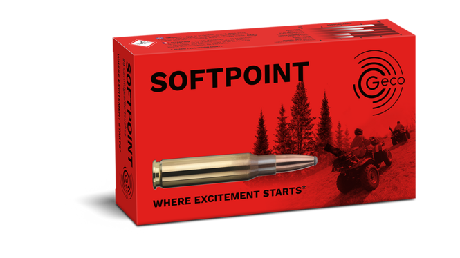 Image of the GECO SOFTPOINT ammunition packaging 