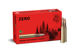 Frontview of ammunition and packaging of GECO 7x65 R ZERO 8,2g