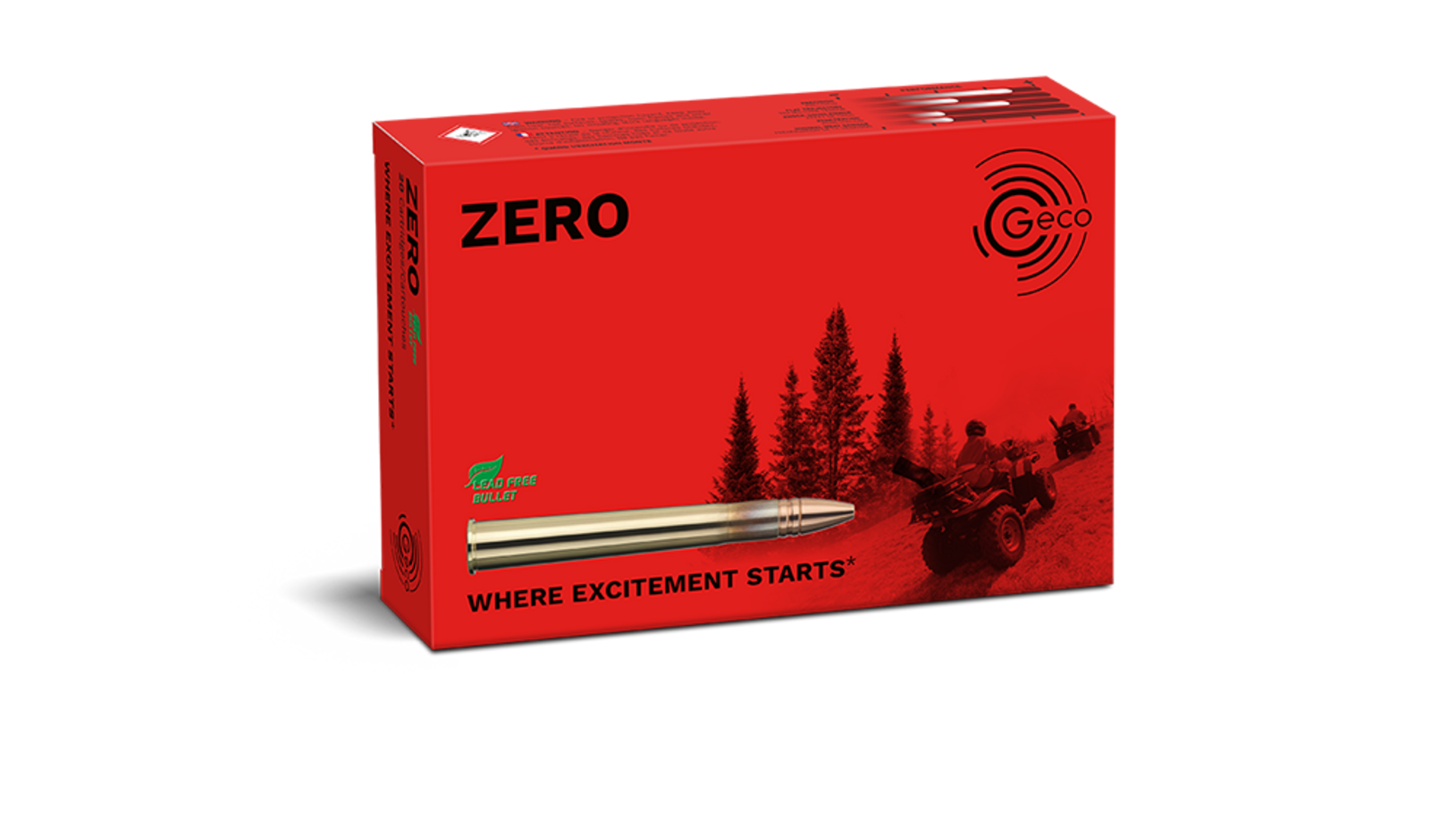 Frontview of packaging of GECO 9,3x74 R ZERO 11,9g