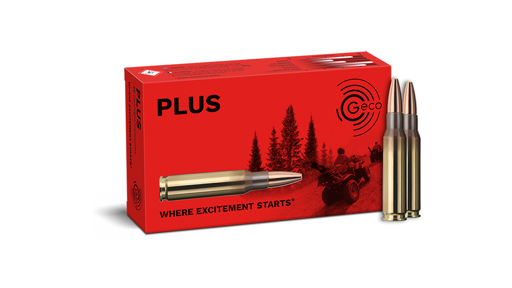 Ammunition and packaging of GECO .308 Win. PLUS 11,0g Frontview of ammunition and packaging of GECO .308 Win. PLUS 11,0g