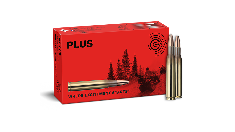 Frontview of ammunition and packaging of GECO .270 Win. PLUS 9,7g
