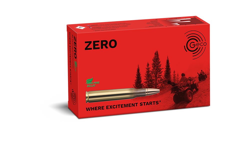 Frontview of packaging of GECO 7mm Rem. Mag. ZERO 8,2g