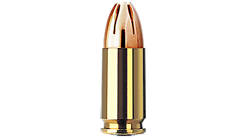 Single bullet view of GECO 9 mm Luger Hexagon 8,0g