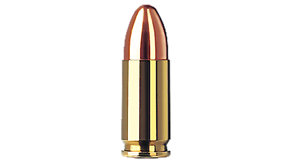 Single bullet view of GECO 9x21 Lead Round Nose, copper-plated 8,0g