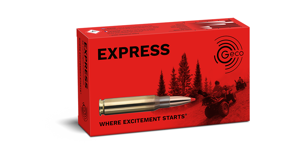 Frontview of packaging of GECO 6,5 Creedmoor EXPRESS 9,1g